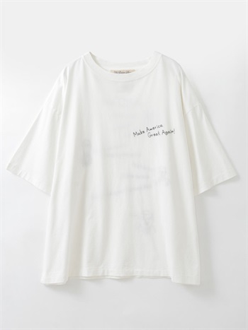 REMI RELIEF 天竺刺繍Tシャツ(02ホワイト-Ｍ)