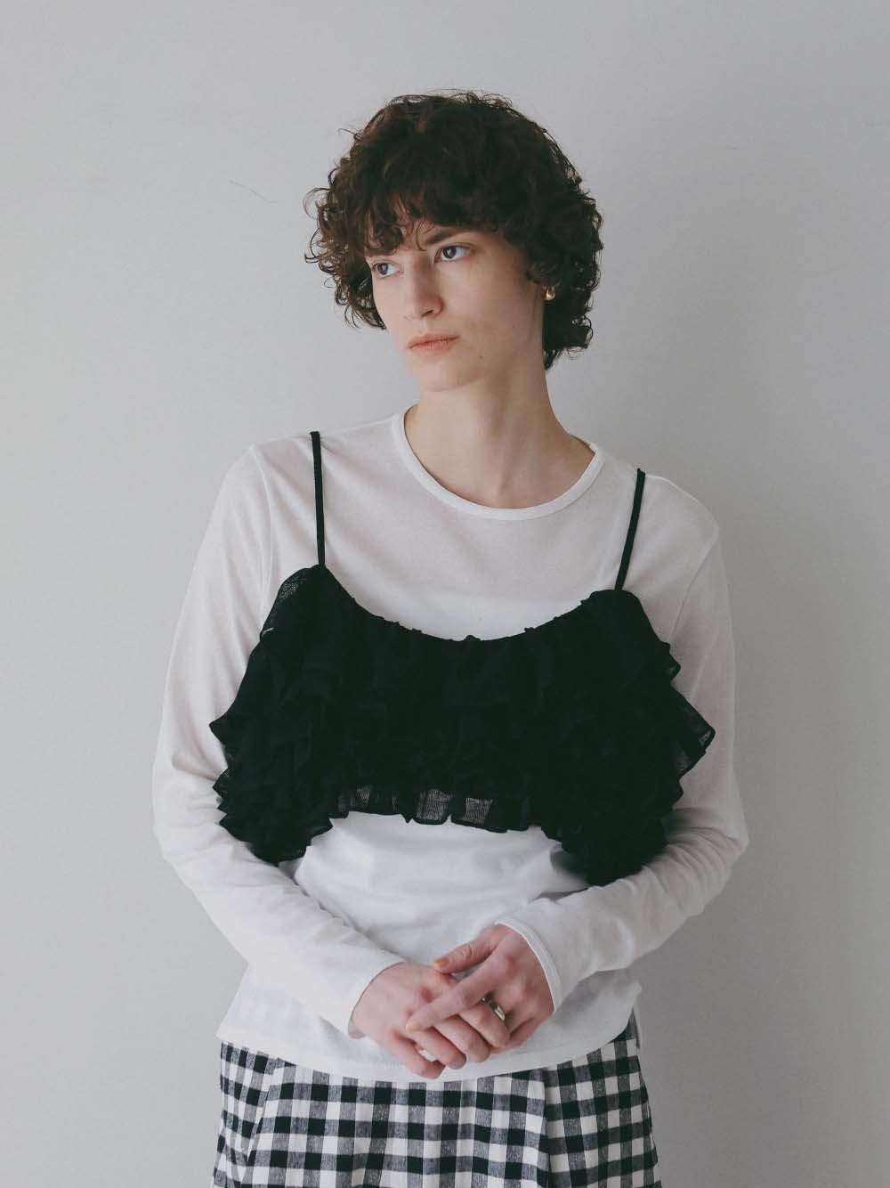 DELIY FRILL CAMISOLE(00ブラック-フリー)