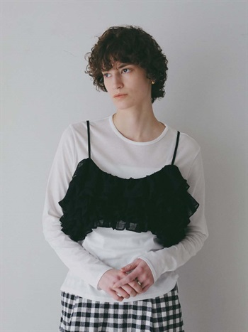 DELIY FRILL CAMISOLE(00ブラック-フリー)