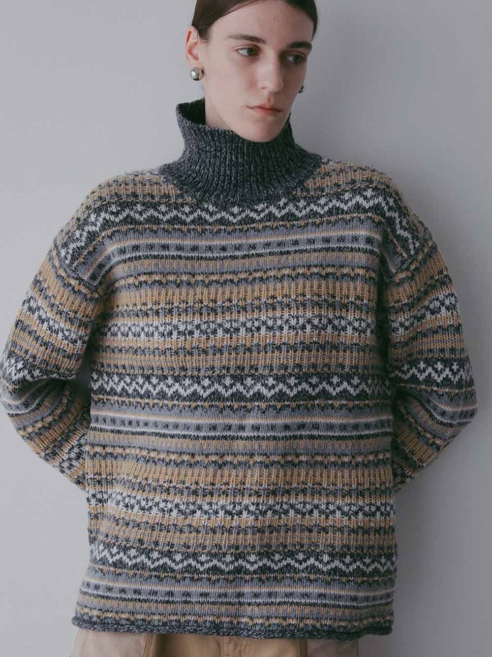 QUIITO JACQUARD Knit(11グレー-フリー)