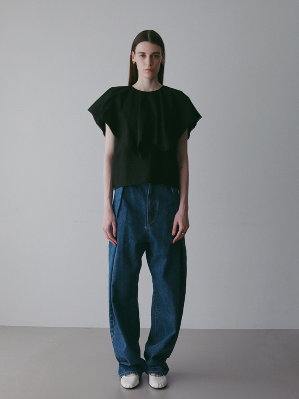 QUIITO BASIC BIG TUCK PANTS