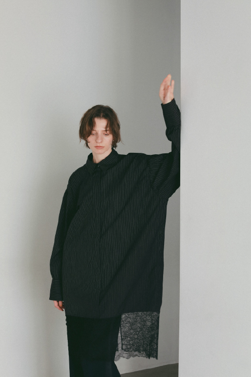 レースコンビシャツワンピースの商品画像